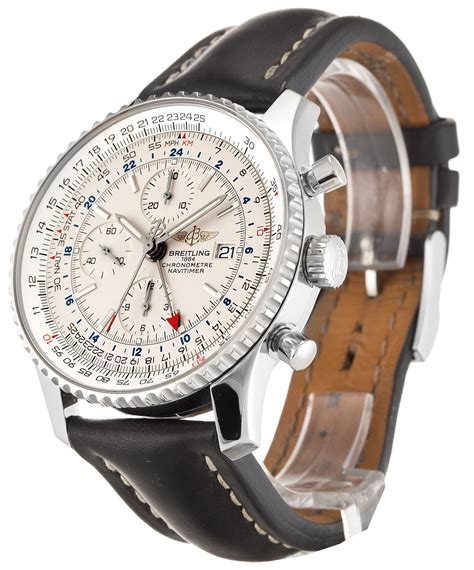 navitimer world steel brown strap watch replica|breitling navitimer watch.